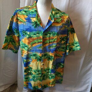 Men's pacific Legend Alligators - S/S Hawaiian shirt button front - XL